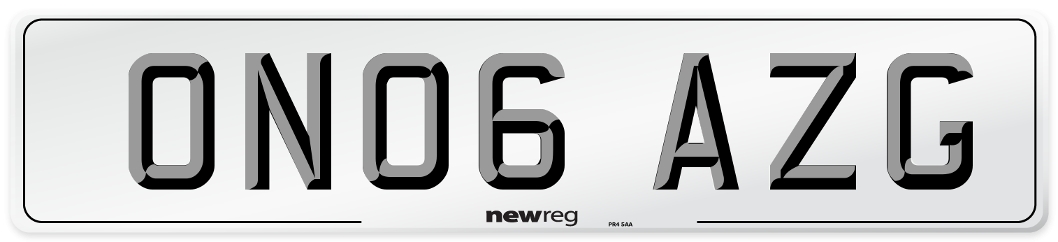 ON06 AZG Number Plate from New Reg